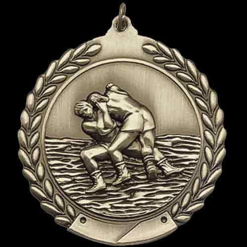 Wrestling M Series 2 3/4" Sculptured Medal