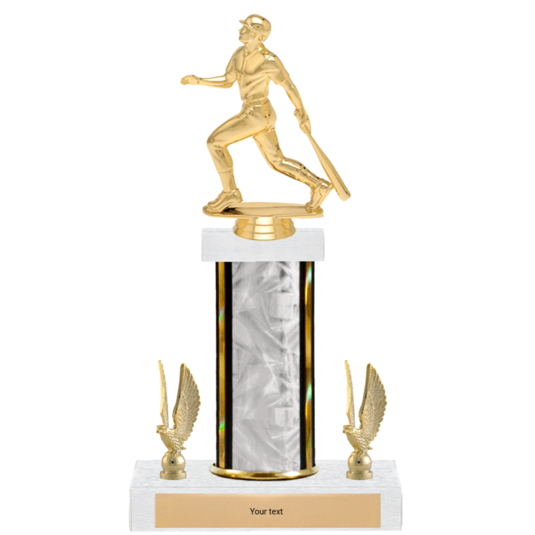 Baseball Figure & Trim Single Column Trophy