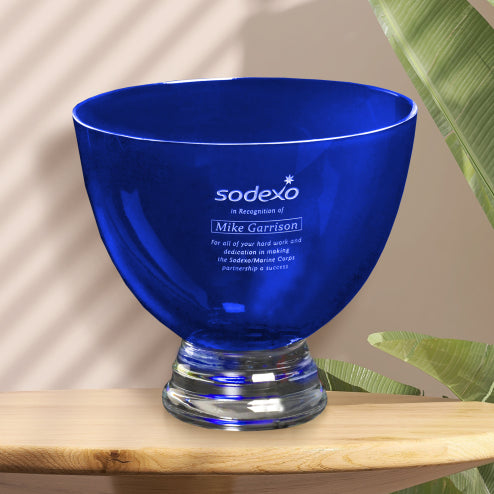 Crystal Cobalt Cobalt Pedestal Bowl