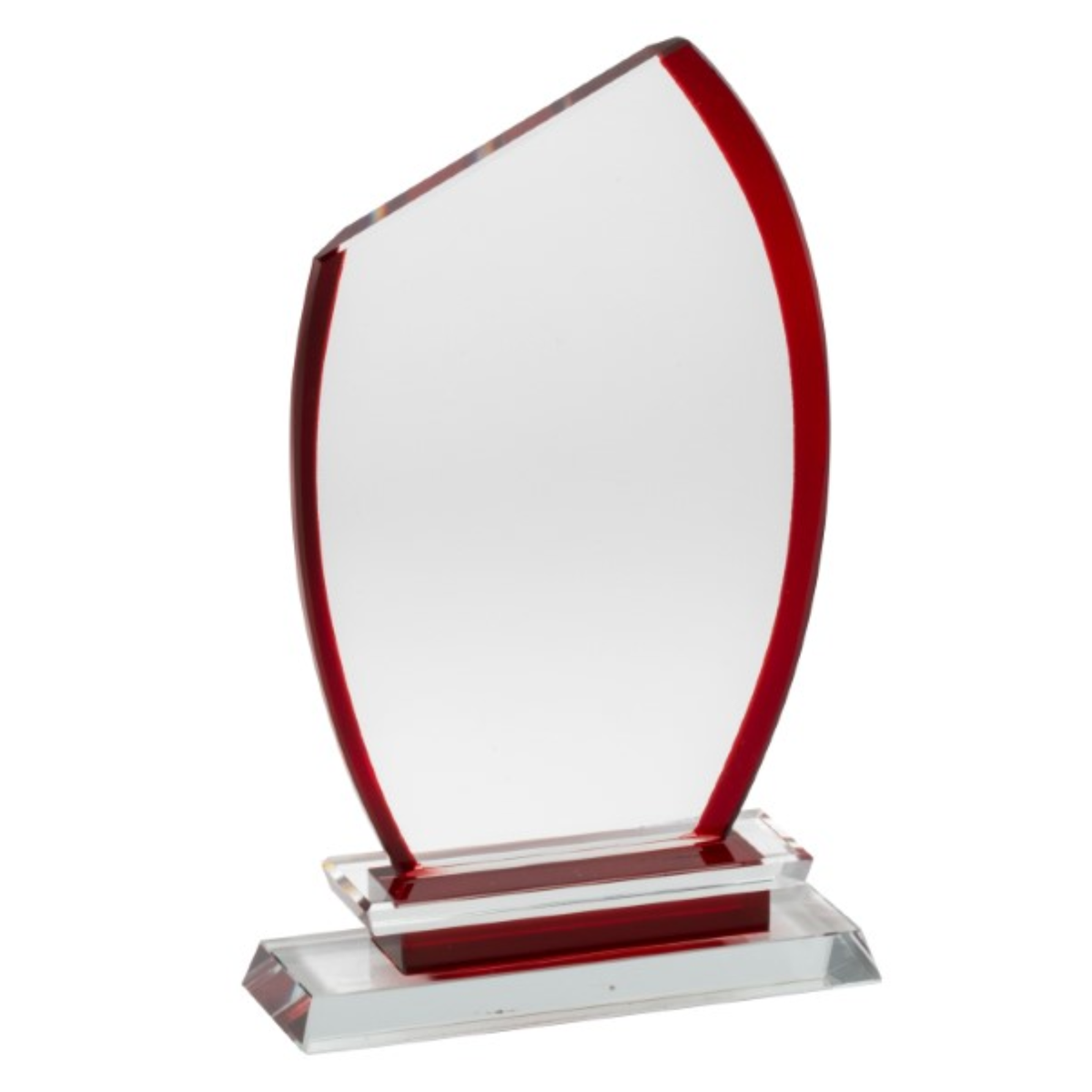 Red Crystal Semi Oval Award