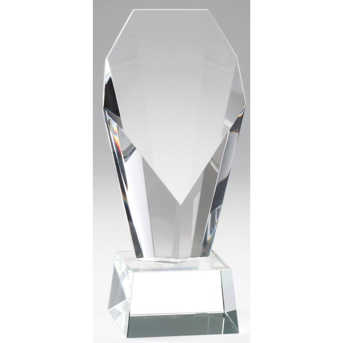 Elegant Crystal Slant Face On Clear Crystal Base