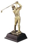 Golf Driver Female Large Figure Trophies - 10" Tall