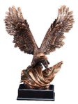 Bronze Eagle With Flag Large Figure Trophies