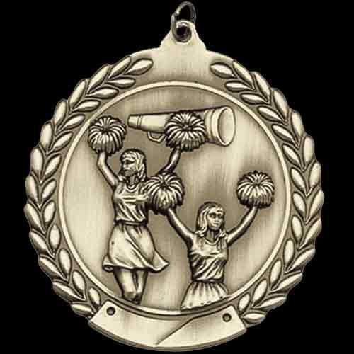 Cheerleading M Series 2 3/4" Sculptured Medal