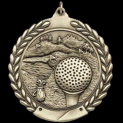 Golf M Series 2 3/4" Sculptured Medal