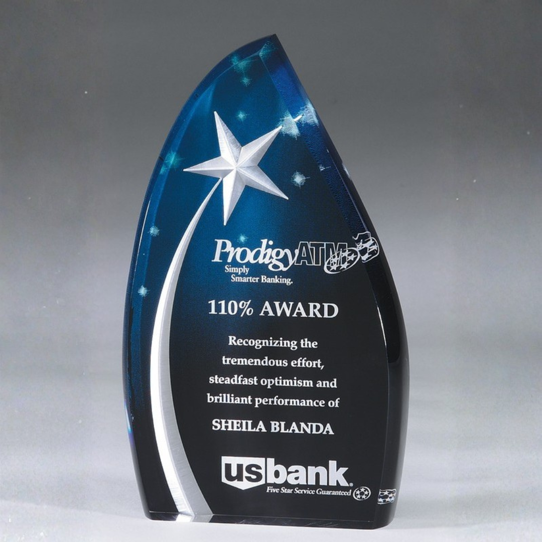 Shooting Star Stand Up Acrylic Award