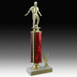 Round Column Trophy with Right Side Trim Single Column Trophies