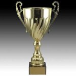 Metal Cup on Black Marble Base Single Column Trophies