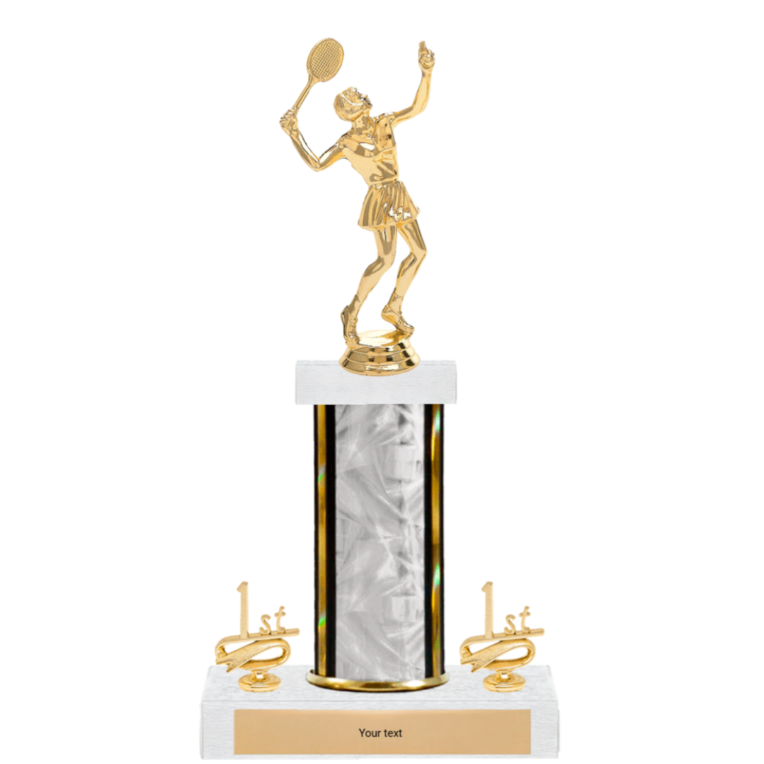 Tennis Figure & Trim Single Column Trophy