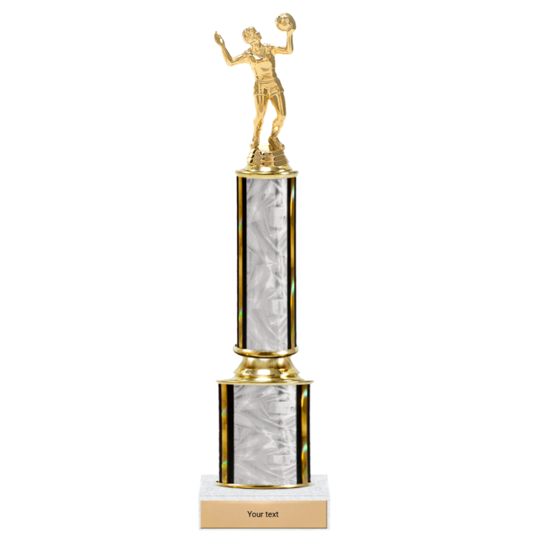 Volleyball 2 Tier Trophy w/ Figure