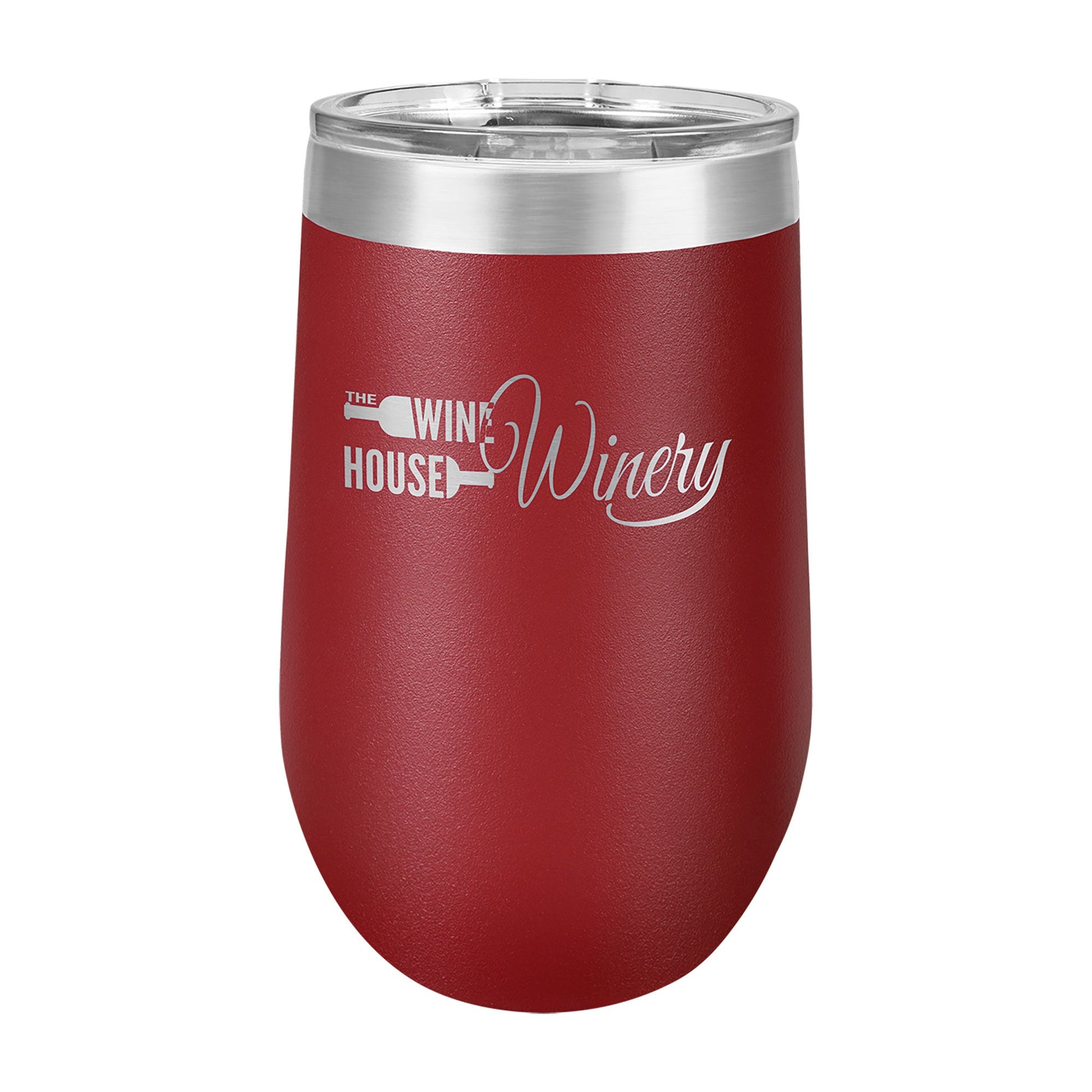 Polar Camel 16 oz. Vacuum Insulated Stemless Wine Tumbler with Lid Maroon
