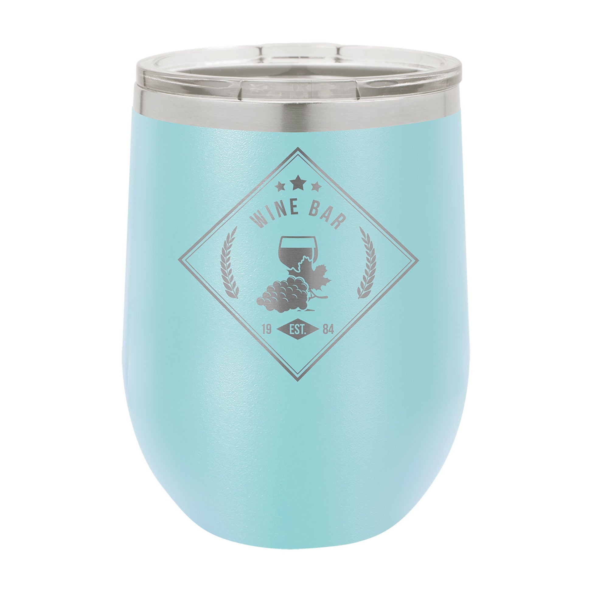 Polar Camel 12 oz. Vacuum Insulated Stemless Wine Tumbler with Lid Light Blue