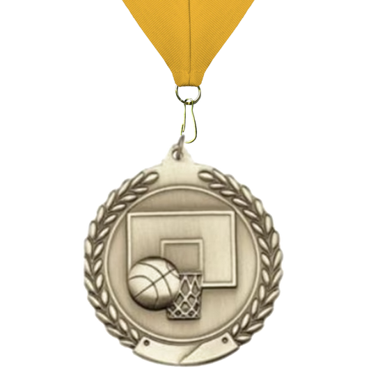 Basketball Sculptured 2.75" Neck Award Medals