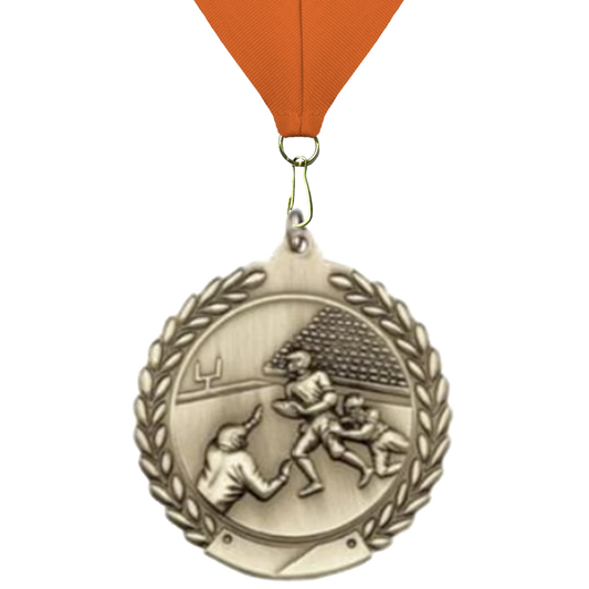 Football Sculptured 2.75" Neck Award Medals