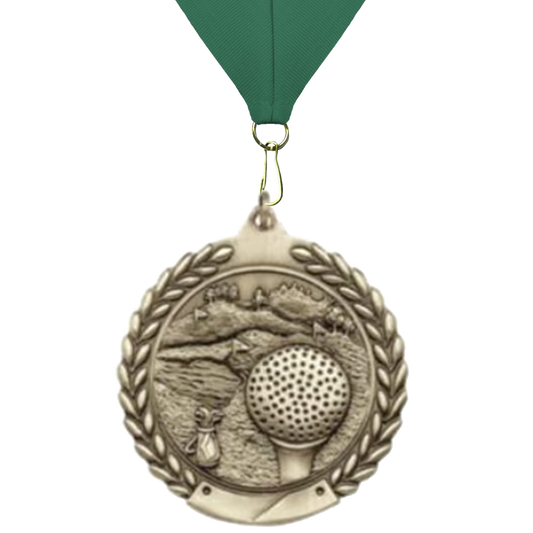 Golf Sculptured 2.75" Neck Award Medals