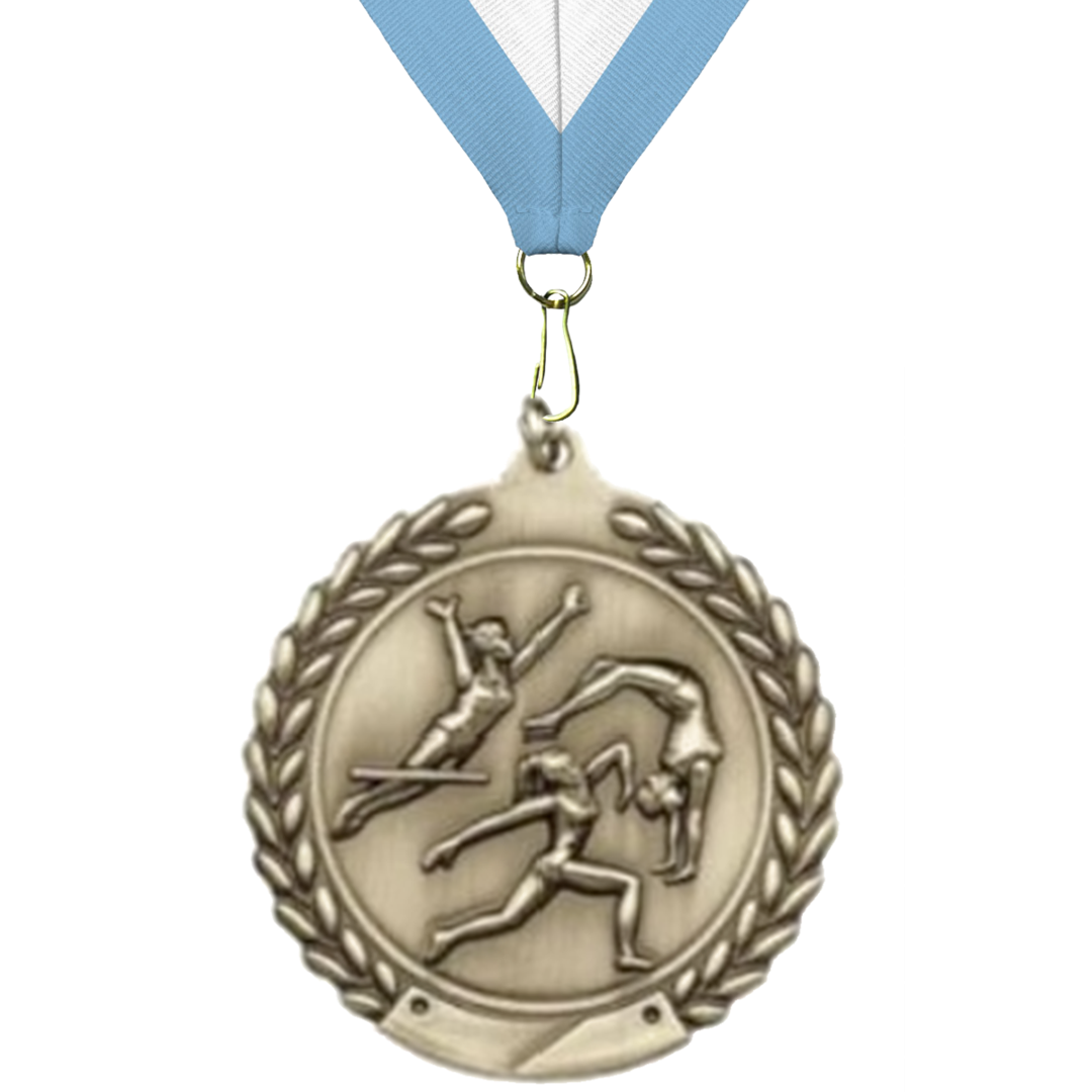 Gymnastics Sculptured 2.75" Neck Award Medals