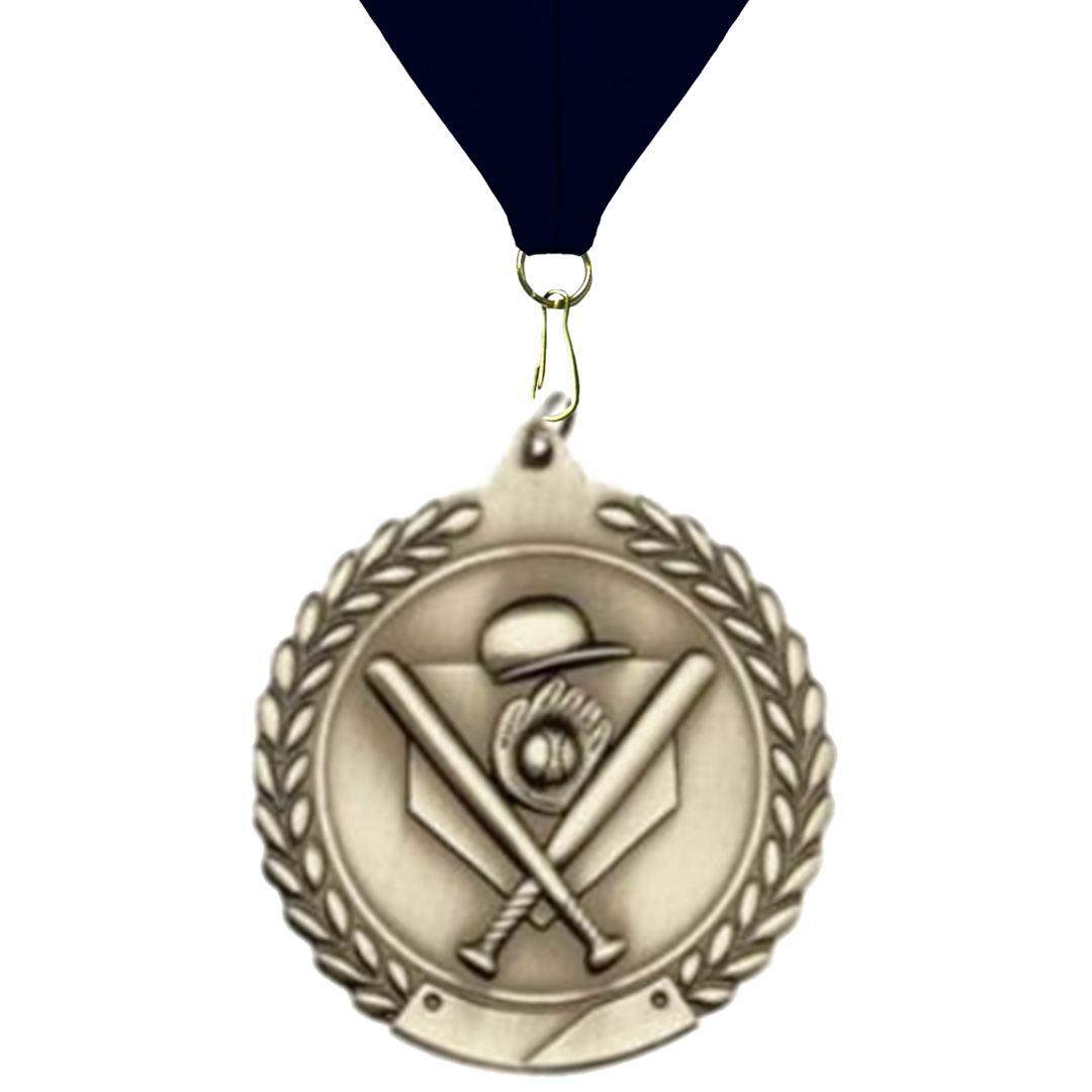 Baseball Sculptured 2.75" Neck Award Medals