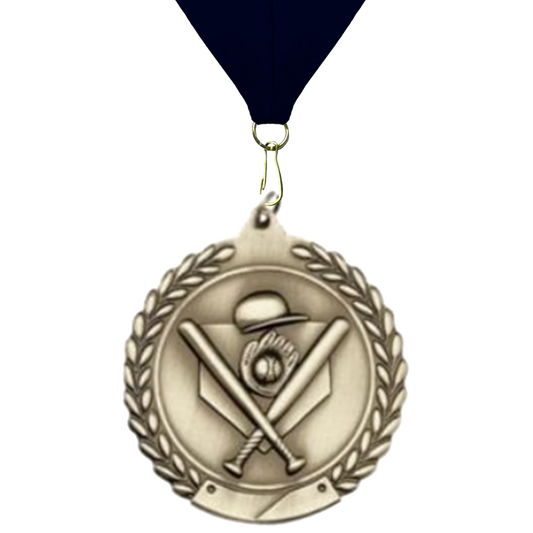 Baseball Sculptured 2.75" Neck Award Medals