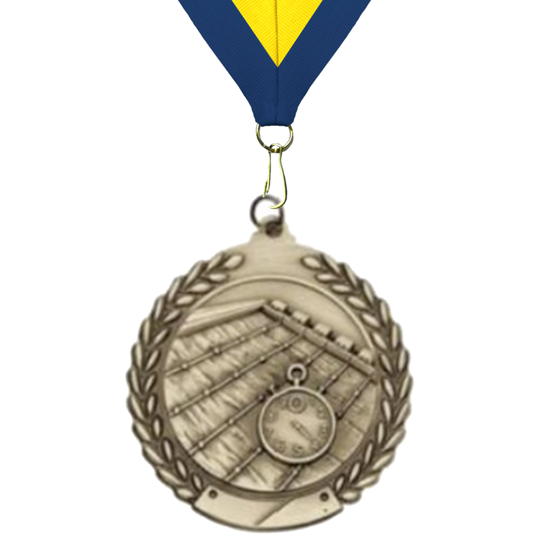 Swimming Sculptured 2.75" Neck Award Medals