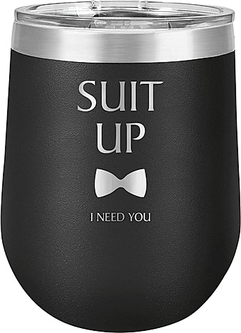 12 oz Stemless Insulated Wine Glass