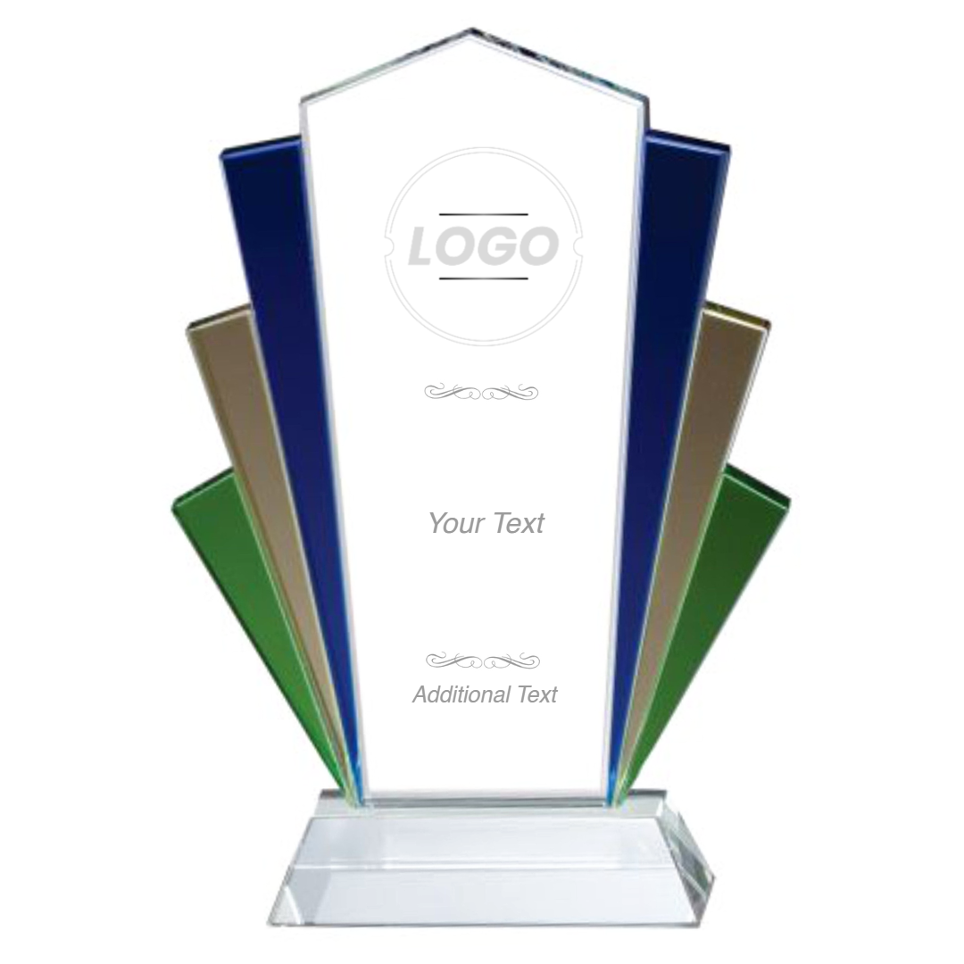 Tri Color Glass Marquee Award