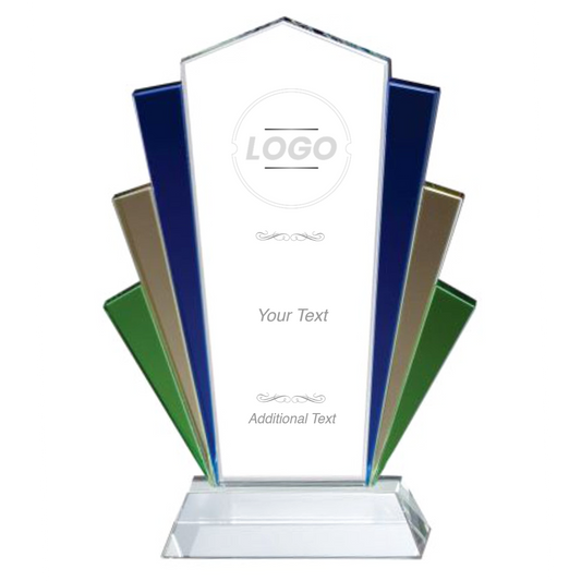 Tri Color Glass Marquee Award