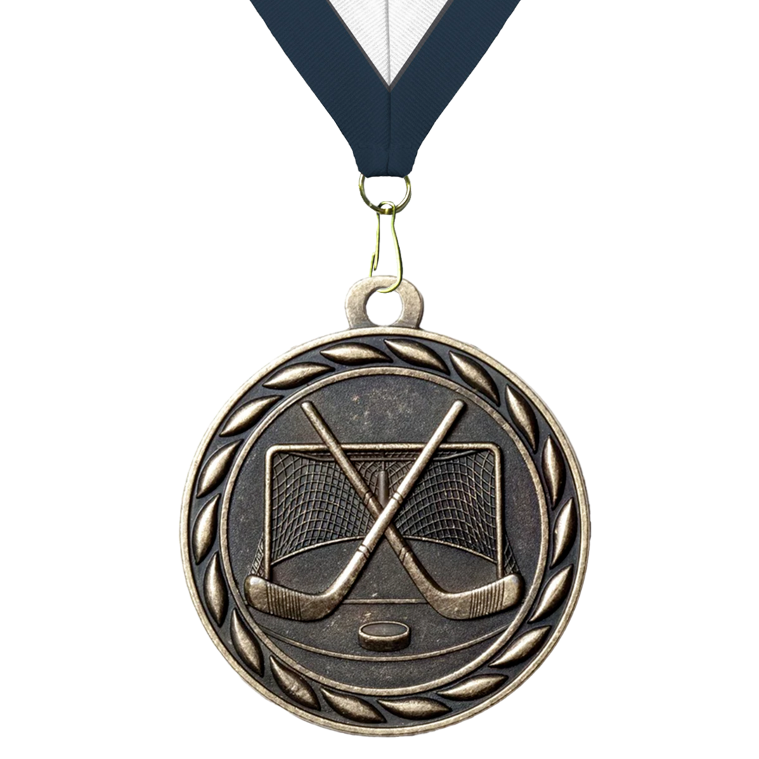 Hockey Sculptured 2" Neck Award Medals