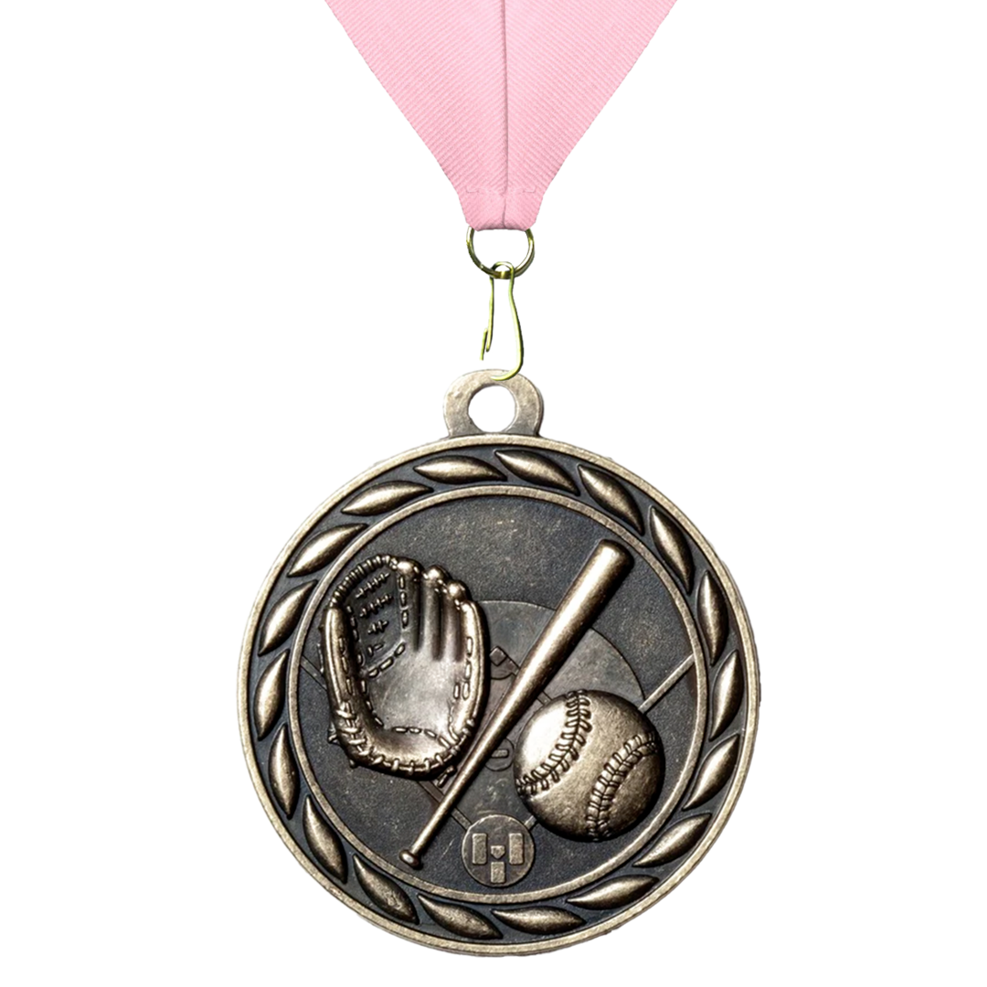 Softball Sculptured 2" Neck Award Medals