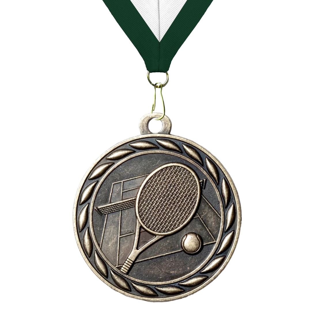 Tennis Sculptured 2" Neck Award Medals