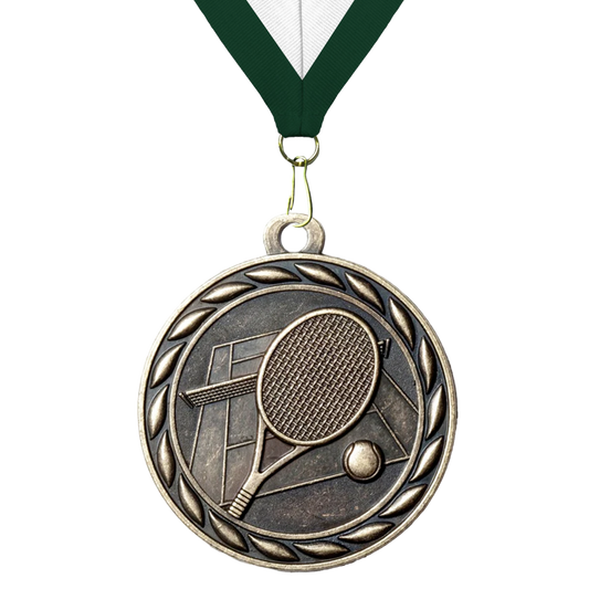 Tennis Sculptured 2" Neck Award Medals