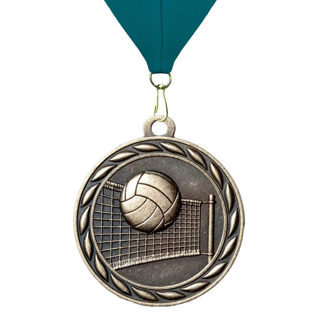 Volleyball Sculptured 2" Neck Award Medals
