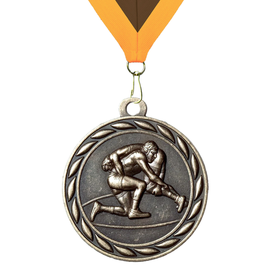Wrestling Sculptured 2" Neck Award Medals