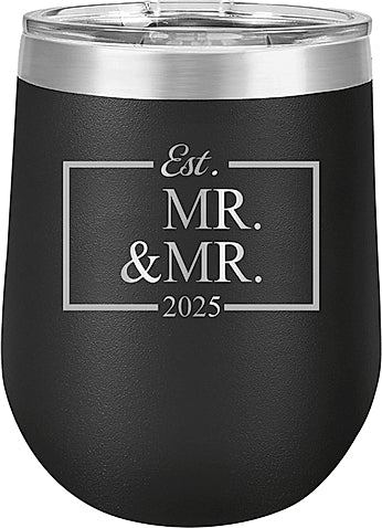 12 oz Stemless Insulated Wine Glass