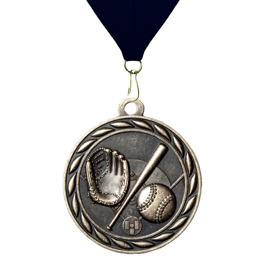 Baseball Sculptured 2" Neck Award Medals