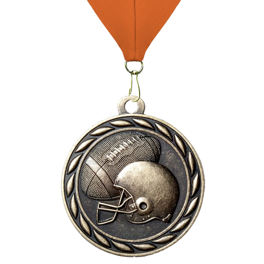 Football Sculptured 2" Neck Award Medals