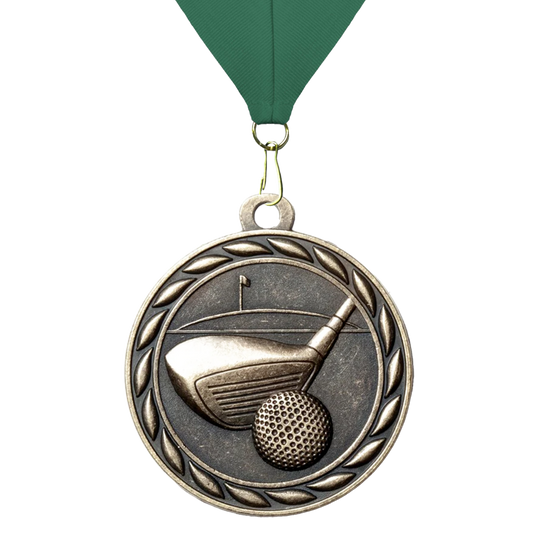 Golf Sculptured 2" Neck Award Medals