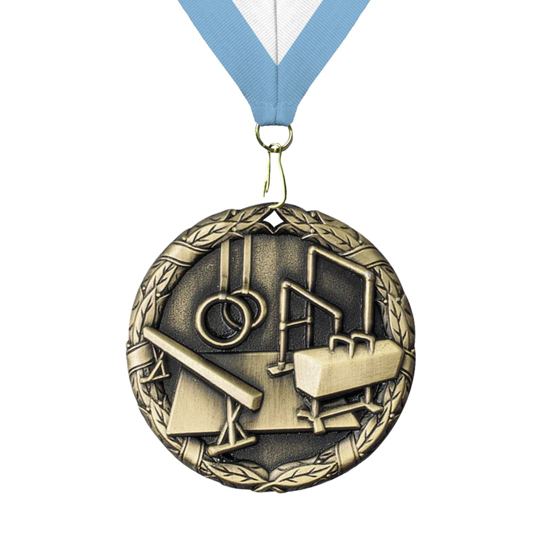 Gymnastics Sculptured 2" Neck Award Medals