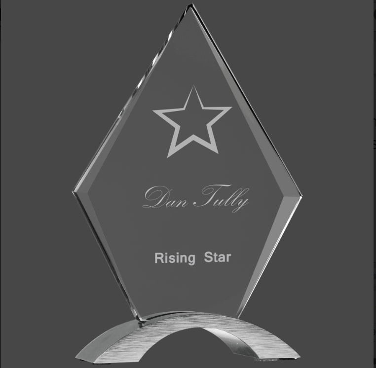 Diamond Cosmic Acrylic Stand Up Award