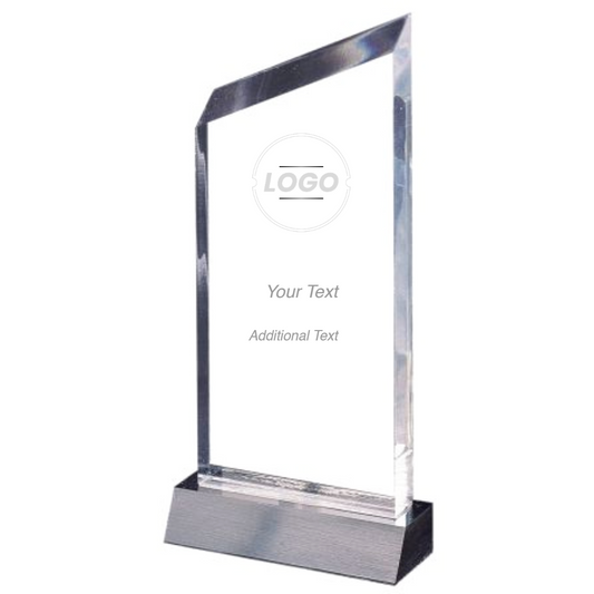 Clear Wedge Series Stand Up Acrylic Award