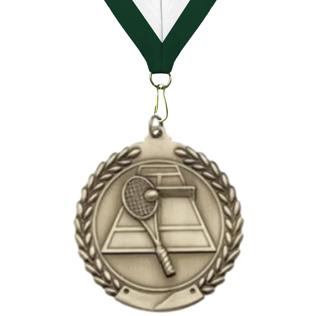 Tennis Sculptured 2.75" Neck Award Medals