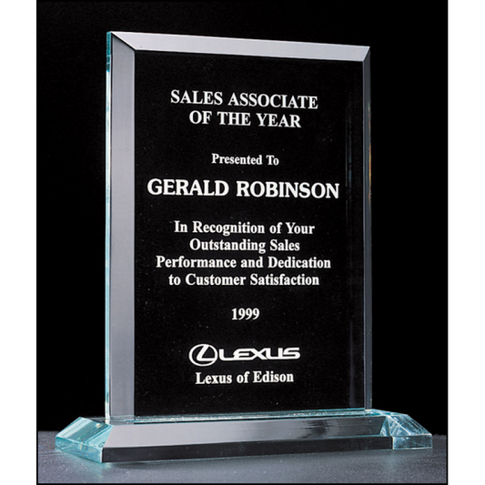 Jade Apex Series 3/4" Thick Acrylic Stand Up Award