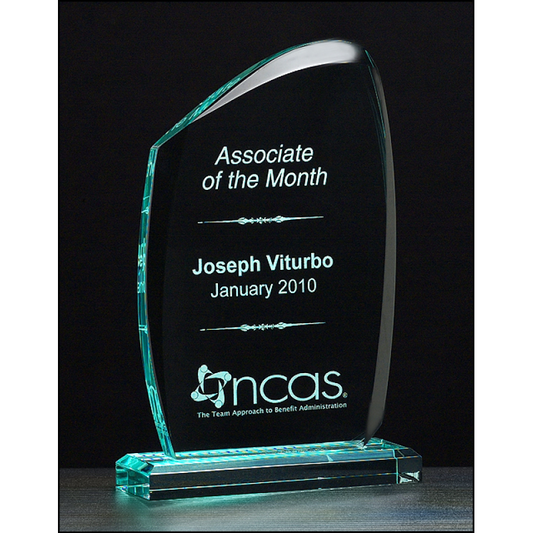 Jade Wave Acrylic Stand Up Award