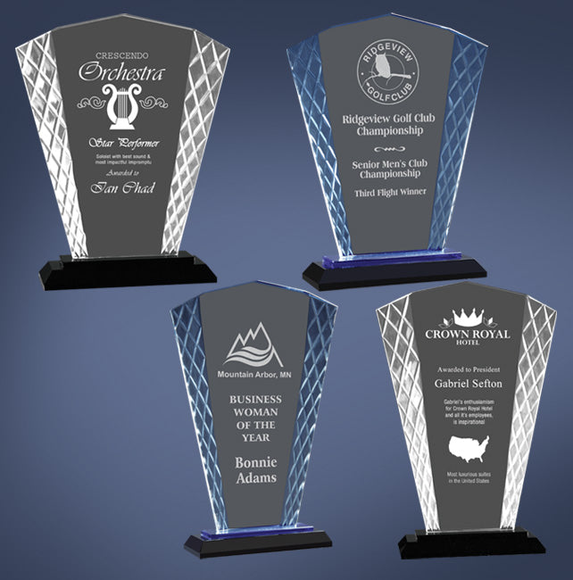 Fan Accent Glass Stand Up Award