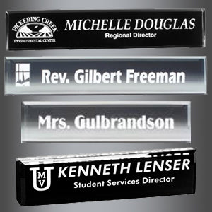 Acrylic Desk Wedge Name Plate