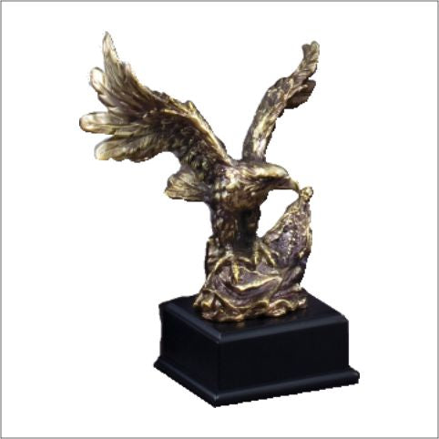 Small Eagle with Wings Spread
