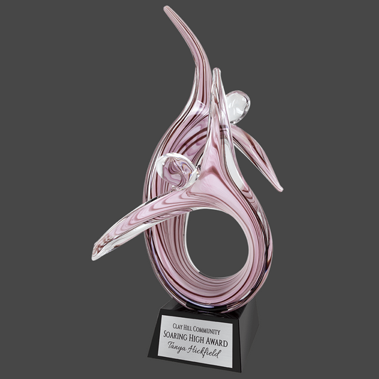 Rising Duo Collaborative Art Glass Stand Up Award