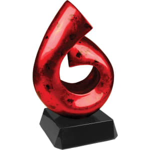 14" Red/Black Art Sculpture Award