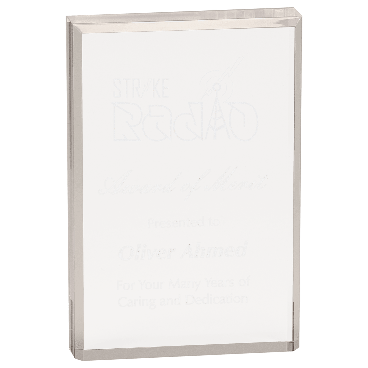 Clear Rectangle Acrylic Award