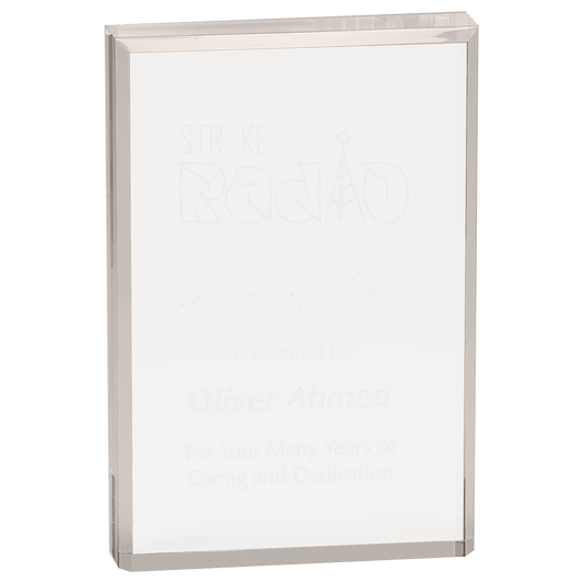 Clear Rectangle Acrylic Award