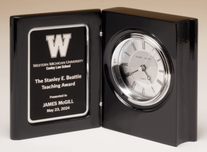 Black Piano Finish Book Clock